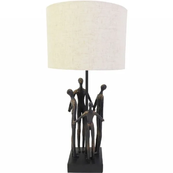 Family Sculpture Lamp with Shade