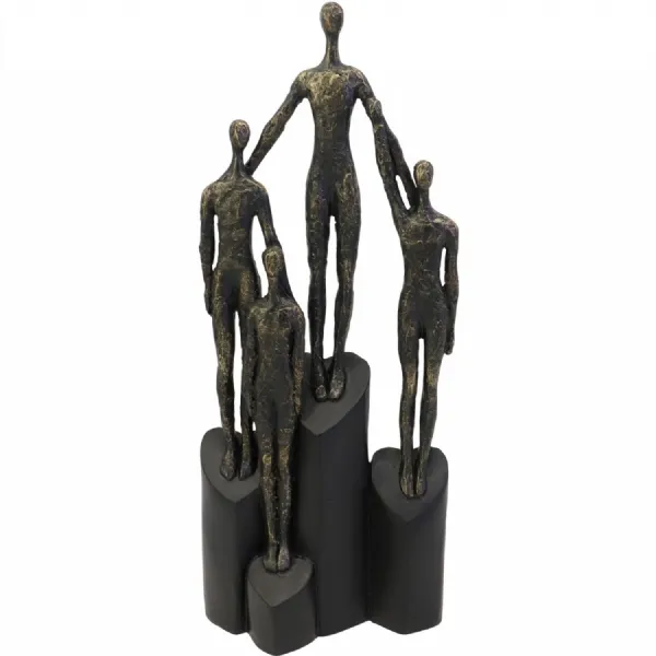 Abstract Family Sculpture on Hearts Plinth