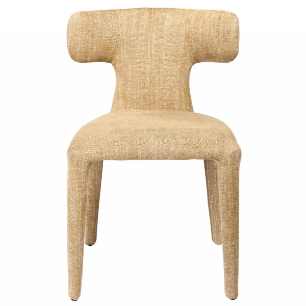 Milo Curved Back Dining Chair Wheat Beige