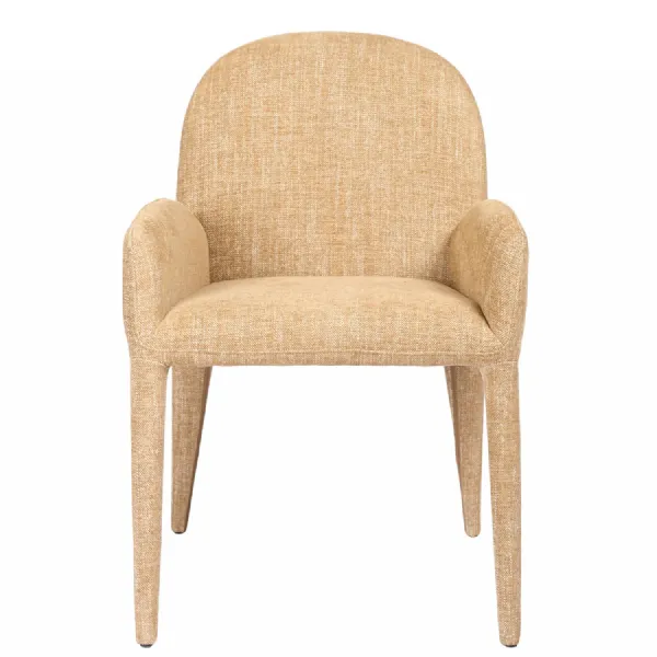 Eska Carver Upholstered Dining Chair Wheat Beige