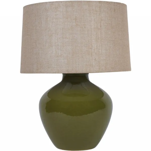 Aubrey Green Ceramic Table Lamp Large E27 60W