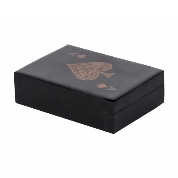 Chollerford Black and Gold Inlay Card Box