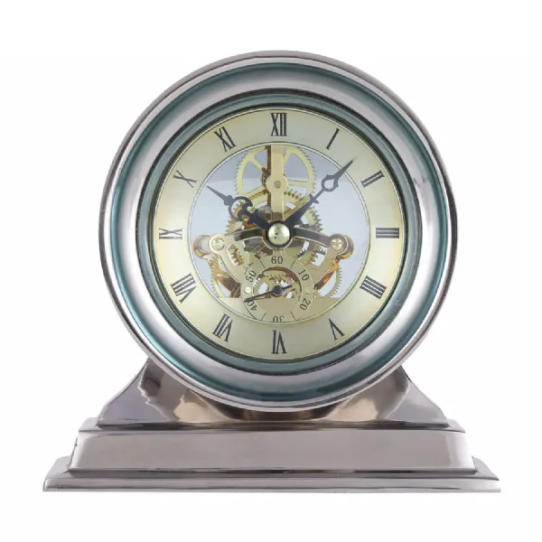 Cooper Nickel Mantel Clock