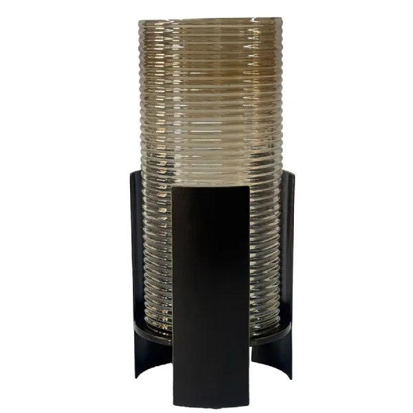Belvedere Black Ribbed Hurricane L Brown
