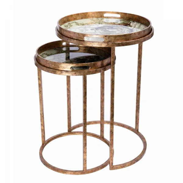 Monkey Jungle Set Of 2 Side Tray Tables