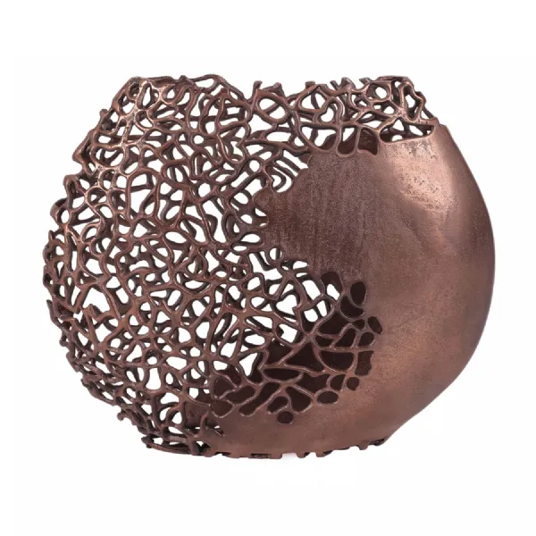 Apo Coral Raw Bronze Ellipse Vase