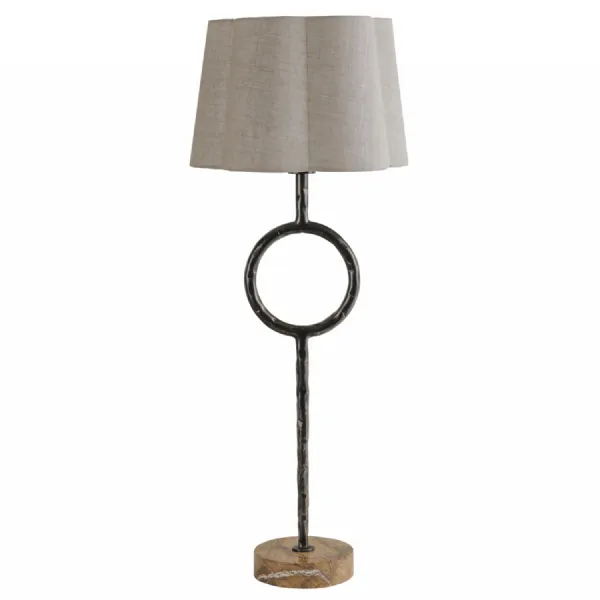 Rutland Table Lamp with Plain Linen Shade