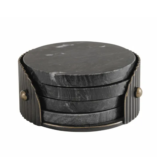Belvedere Black Coasters Set of 4