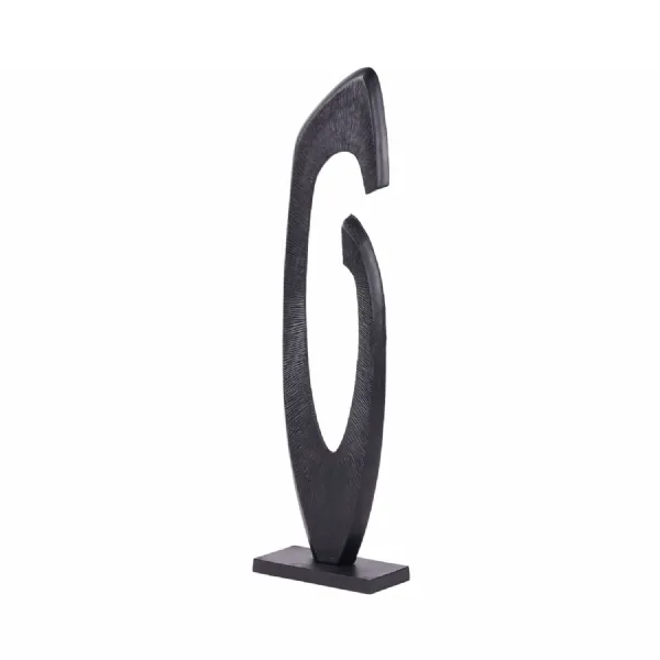 Axis Black Aluminium Sculpture 117cm