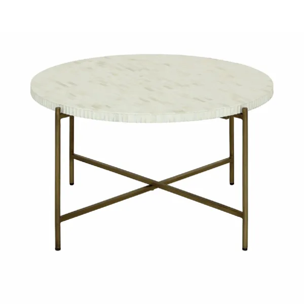 Apollo Bone Inlay Coffee Table Natural, White