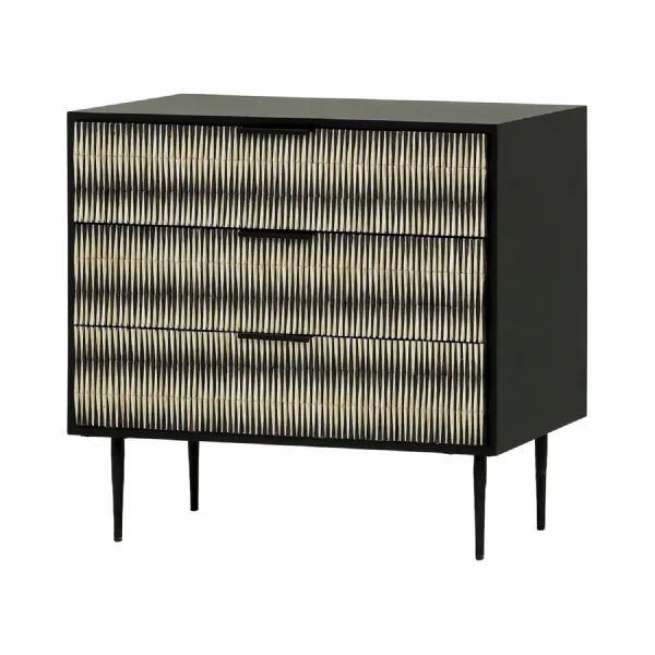 Imperia Bone Inlay Chest Black, Ivory