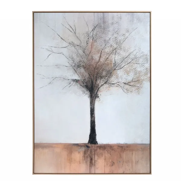 Still Root Textured Framed Canvas Wall Art 100x140cm