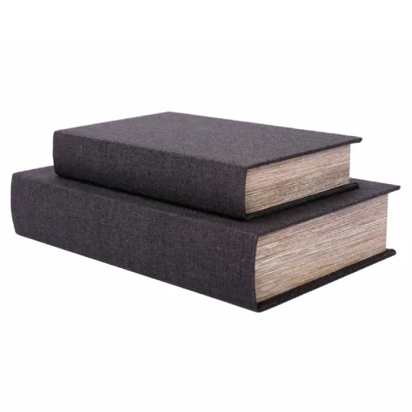 Dark Set of 2 Book Boxes Black