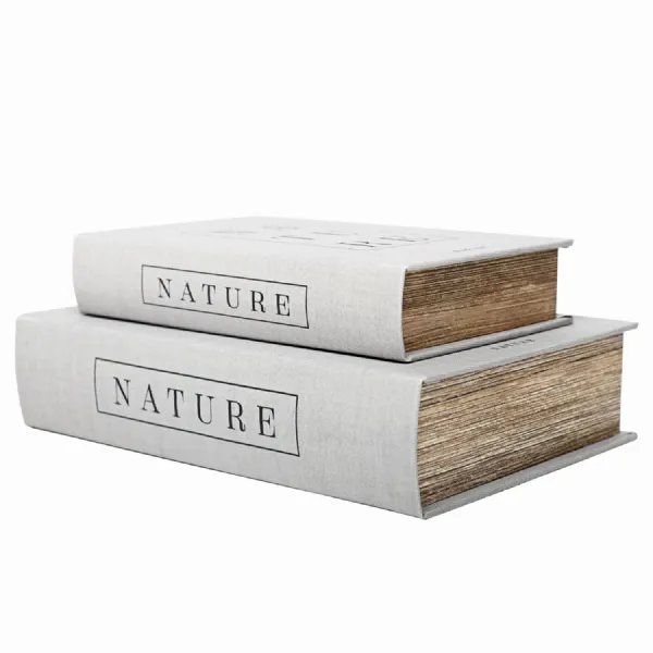 Nature Set of 2 Book Boxes White