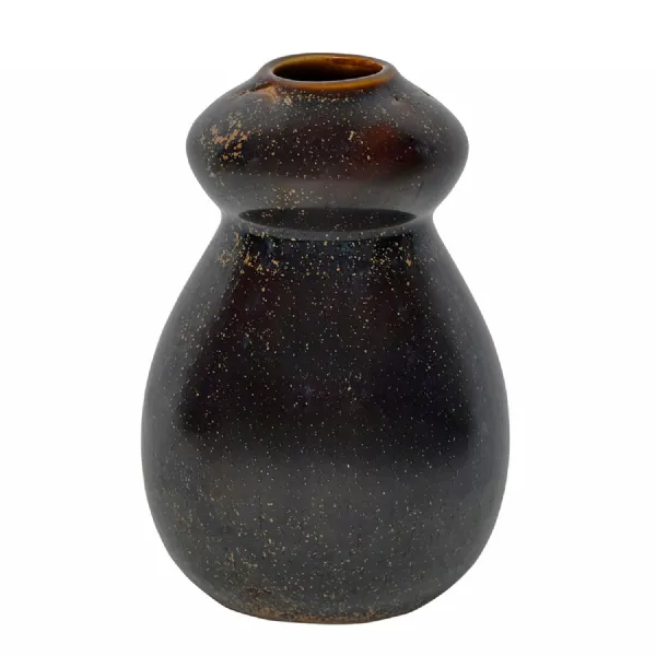 Denton Reactive Glaze Stoneware Vase Brown