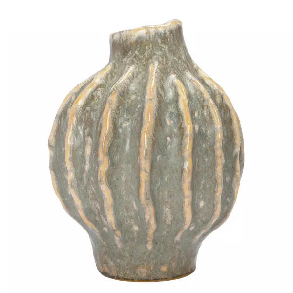 Colston Reactive Glaze Vase Small Cream