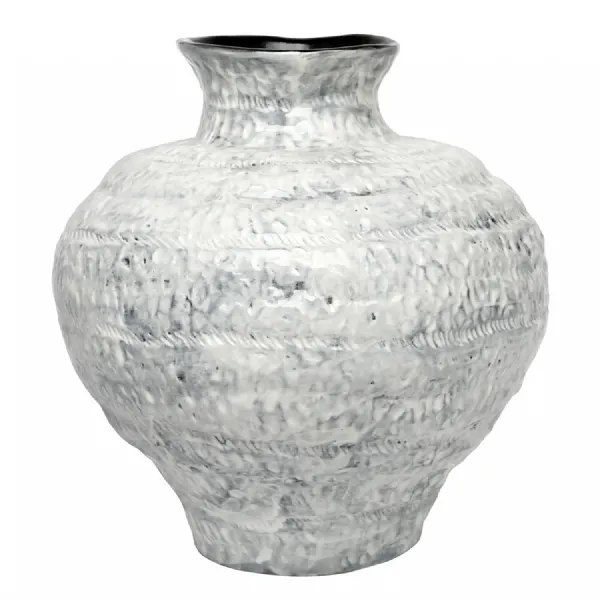 Lunel White Glazed Vase Large