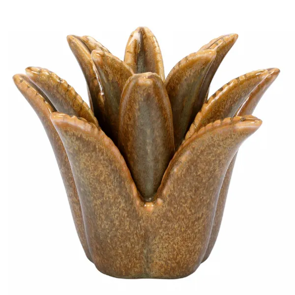 Tropics Candle Holder Medium Brown