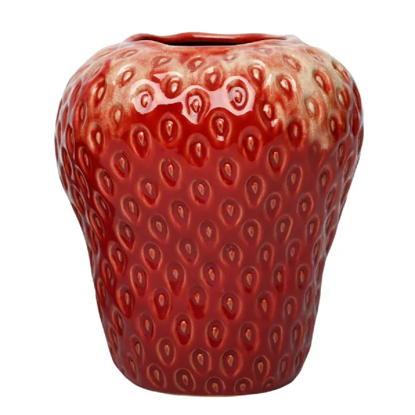 Berry Glaze Vase Large Red