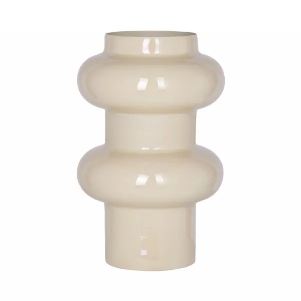 Ovolo Enamel Iron Vase Small Cream