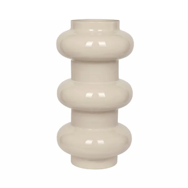 Ovolo Enamel Iron Vase Medium Cream