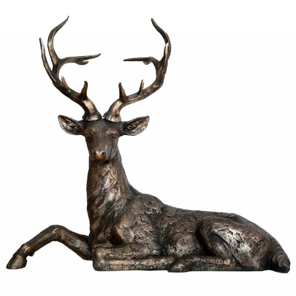 Ewan Regal Lying Down Stag Bronze