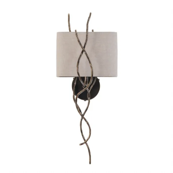 Ember set of 2 Iron Wall Lights Black, Bronze