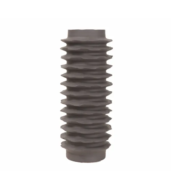 Cavera Brown Ribbed Ceramic Vase Large