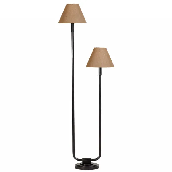 Durban Twin Floor Lamp With Shades