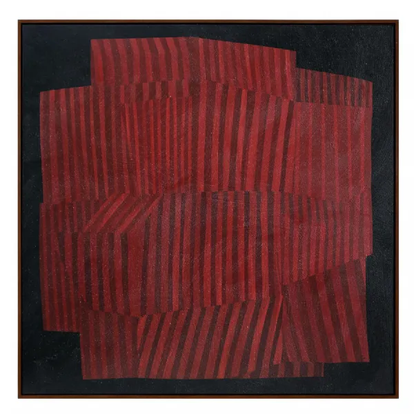 Strata Relief Textured Framed Canvas Wall Art