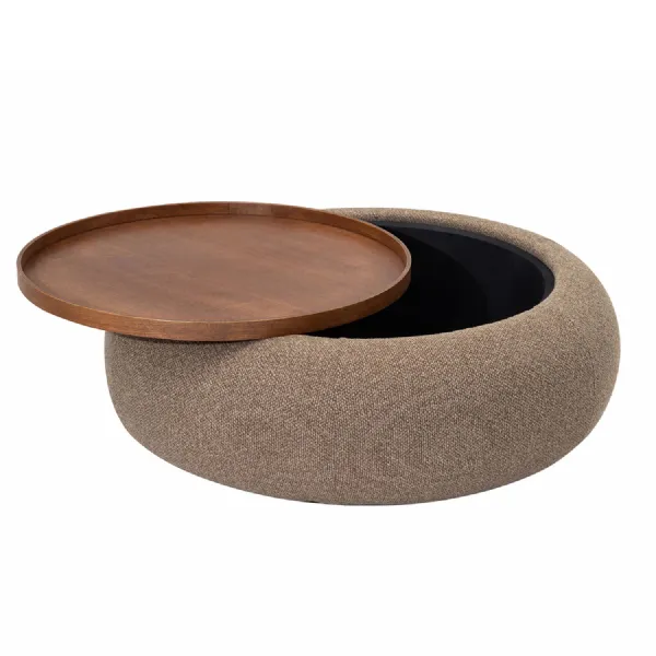 Gensen Ottoman In Coffee Large 100cm