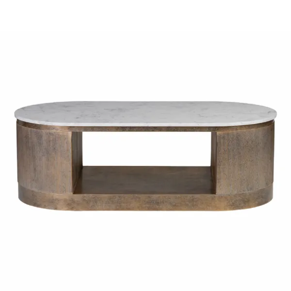 Belvedere Aged Gold Storage Coffee Table