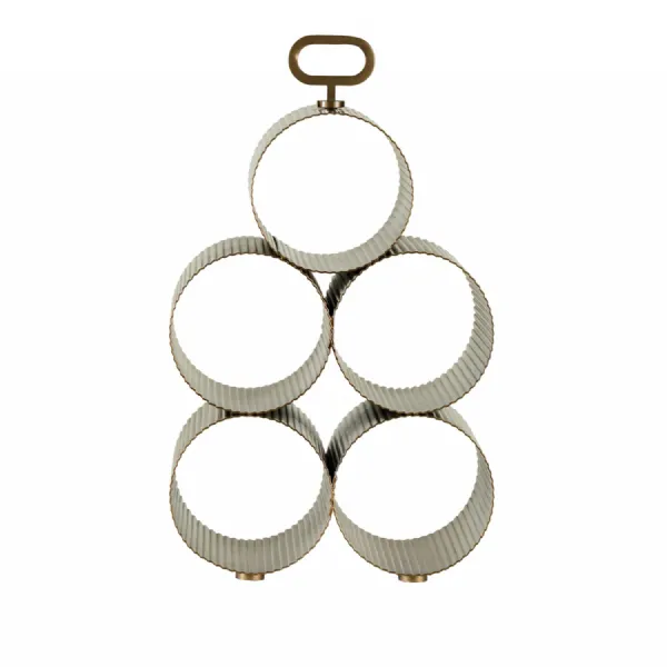 Belvedere Smoked Gold 5 Bottle Wine Rack
