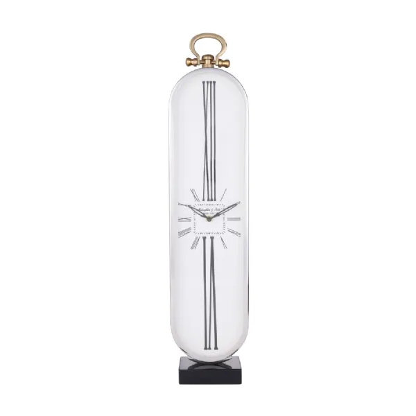 Westbury Tall Oval Nickel Clock