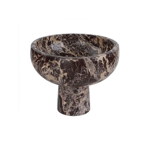 Bellaro Cherry Gold Marble Footed Bowl
