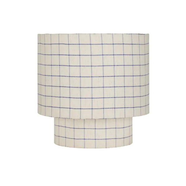 Marlow Blue Check Linen Table Lamp 28cm With Shade