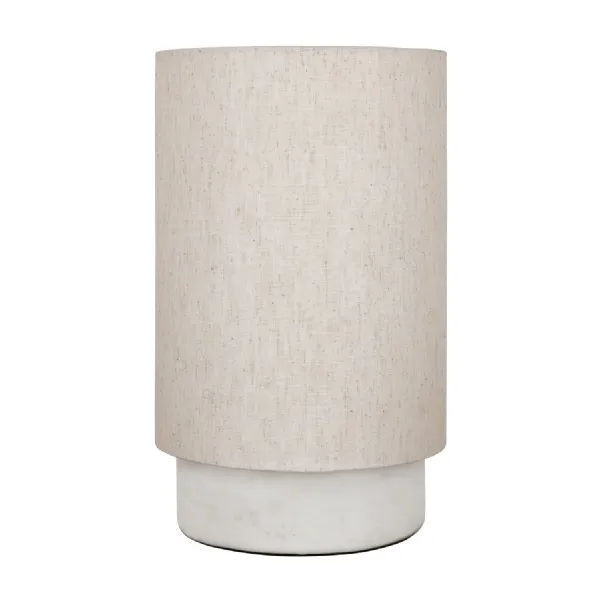 Tawny Marble And Linen Table Lamp 29cm With Shade