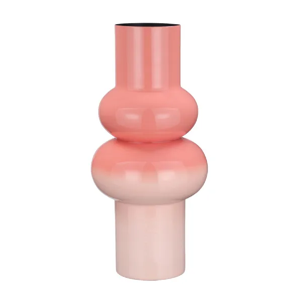 Velenor Gradient Pink Stripe Enamel Vase 39cm