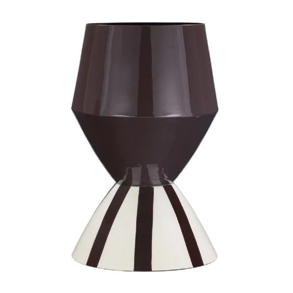 Glenton Two Tone Hourglass Enamel Vase 43 Cm