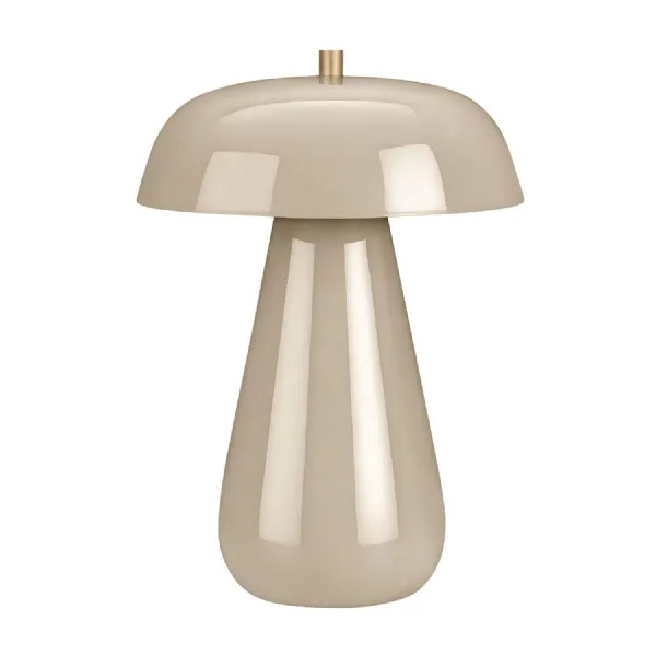 Orvelle Beige Gloss Dome Table Lamp With Shade