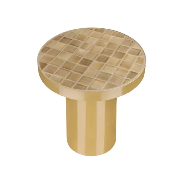 Navero Ceramic Tiled Top Side Table 53 Cm