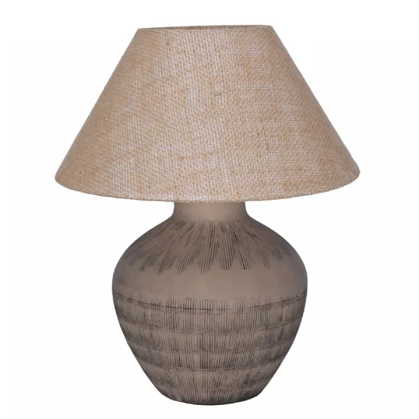Virelle Brown Ceramic Table Lamp 41cm With Shade