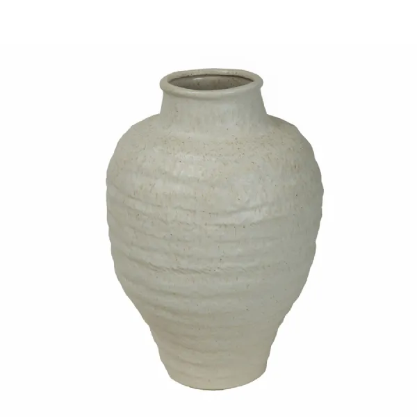 Alba Ivory Speckled Glaze Ceramic Vase 41.5cm