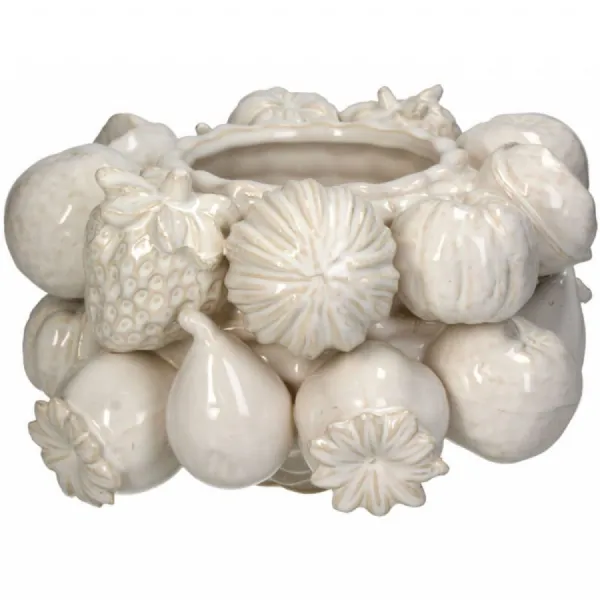 Ivory Orchard Ceramic Vase Small