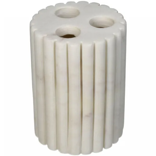 Amara White Marble Toothbrush Holder